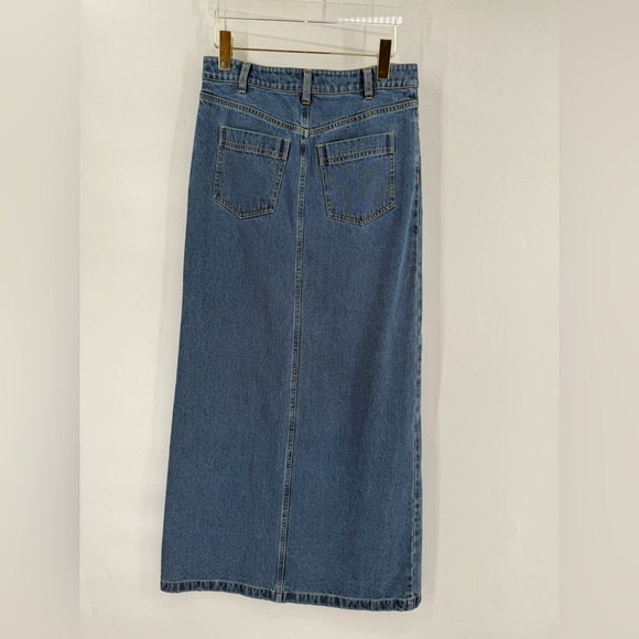 Ronny Kobo Makena Denim Maxi Skirt Indigo Wash Blue Pencil High Waist small NWT - Picture 2 of 7